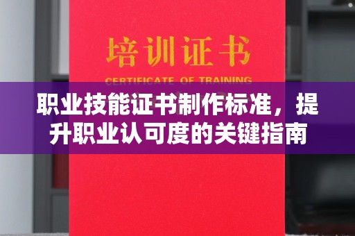 容城职业技能证书制作标准，提升职业认可度的关键指南